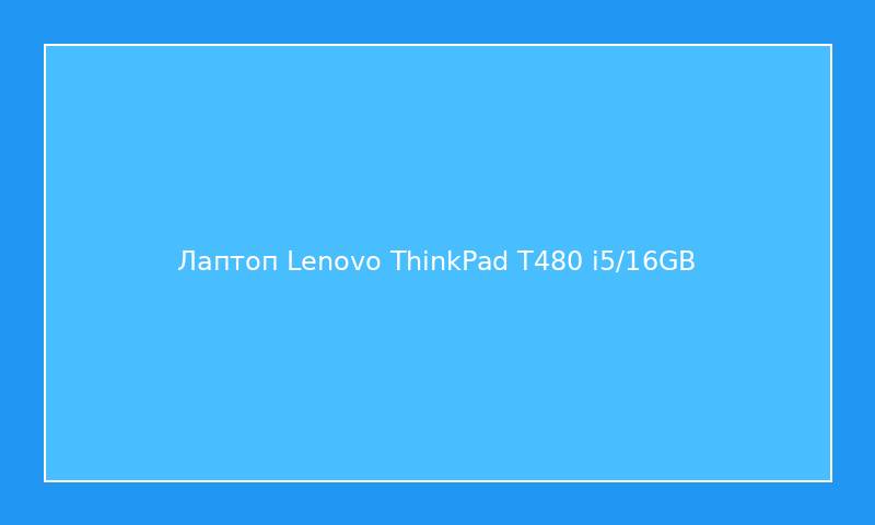 Лаптоп Lenovo ThinkPad T480 i5/16GB