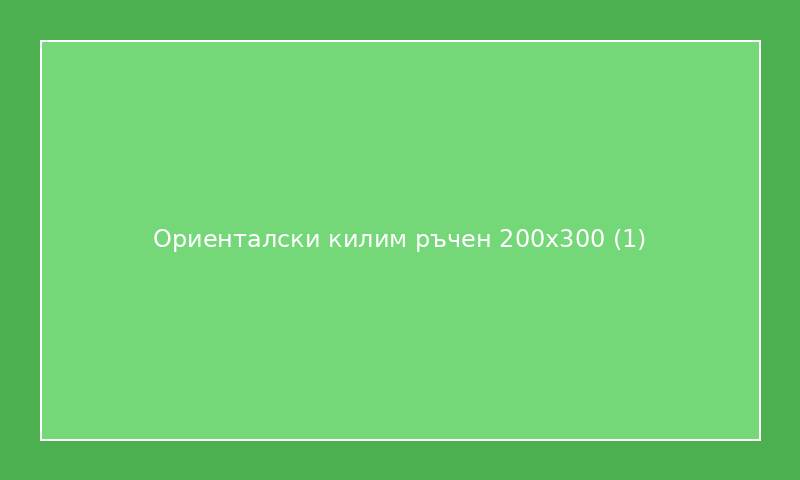 Ориенталски килим ръчен 200x300