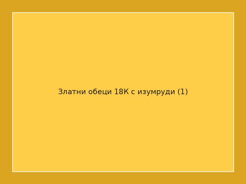 Златни обеци 18К с изумруди