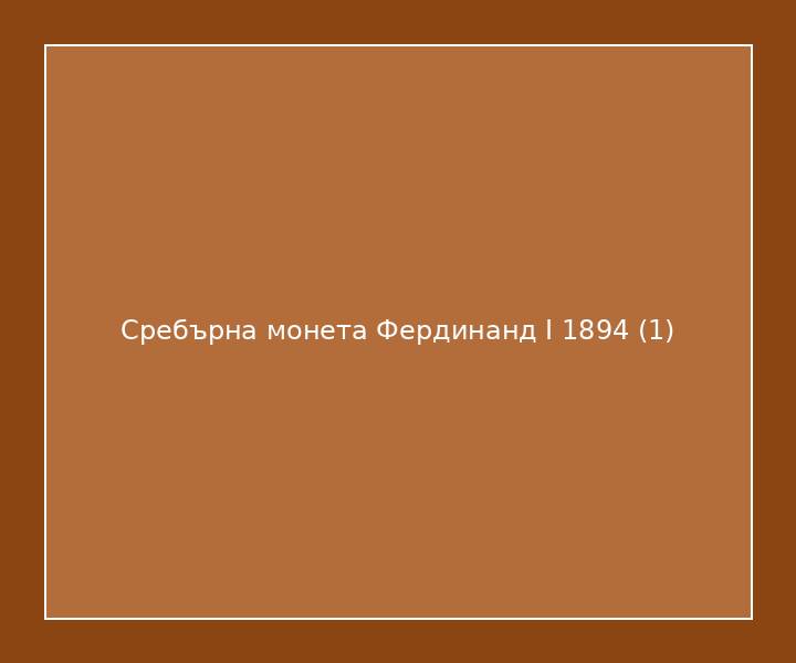 Сребърна монета Фердинанд I 1894