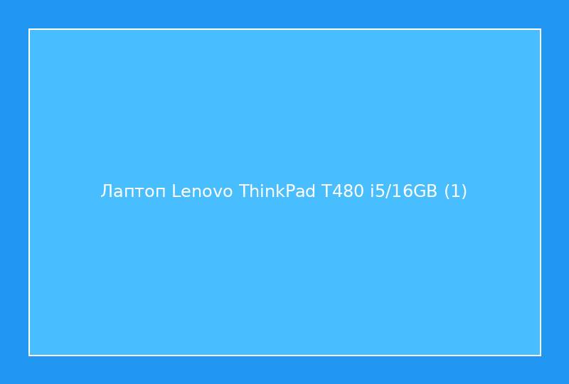 Лаптоп Lenovo ThinkPad T480 i5/16GB