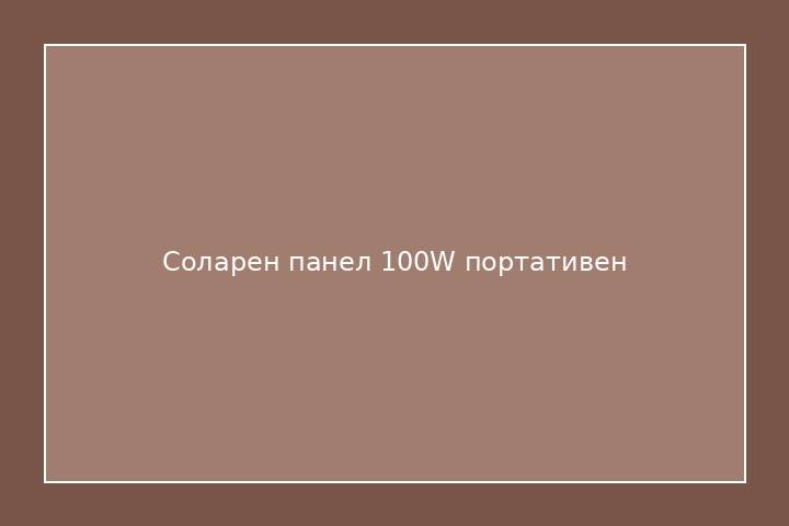 Соларен панел 100W портативен