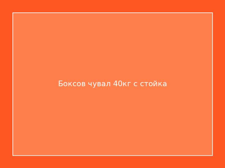 Боксов чувал 40кг с стойка