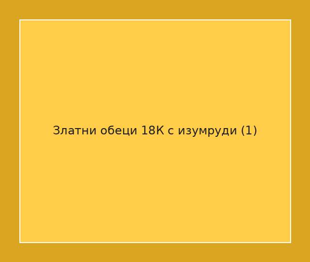 Златни обеци 18К с изумруди