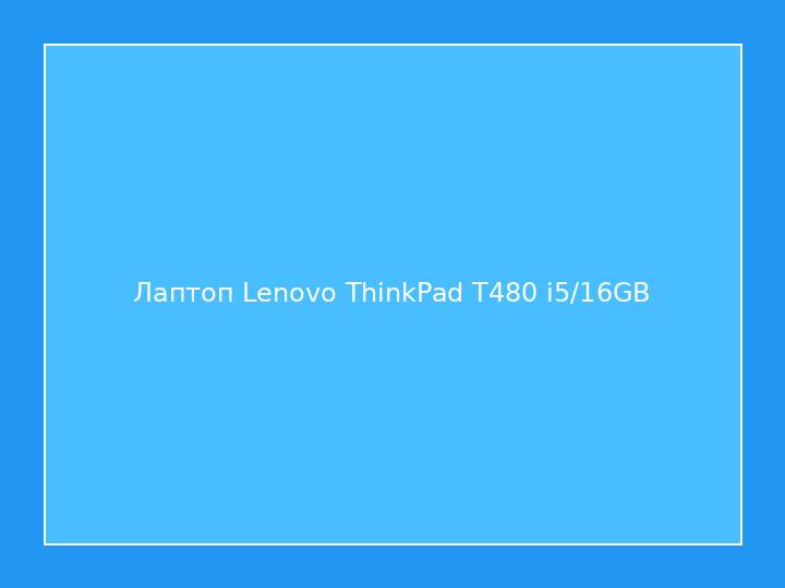 Лаптоп Lenovo ThinkPad T480 i5/16GB