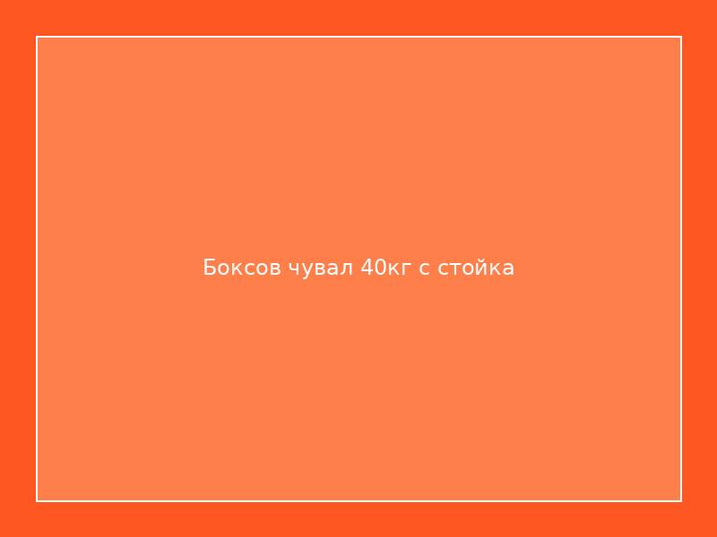 Боксов чувал 40кг с стойка
