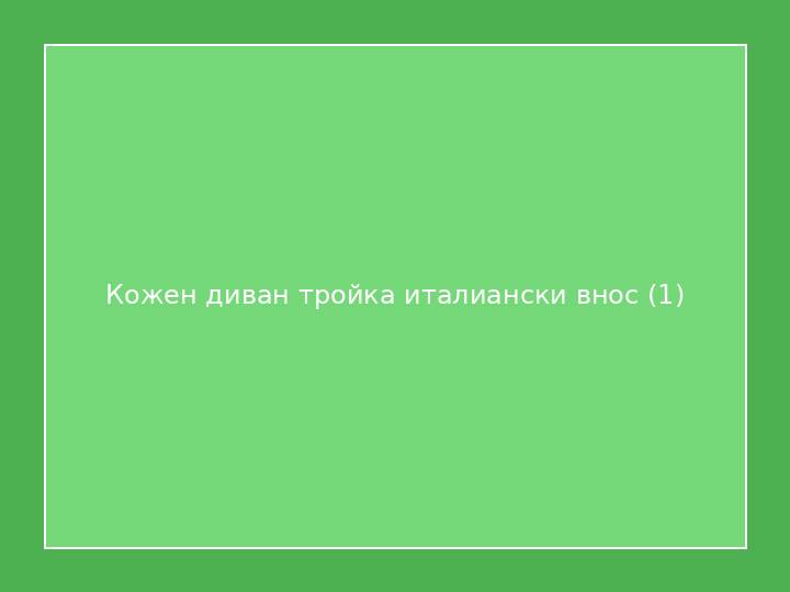 Кожен диван тройка италиански внос