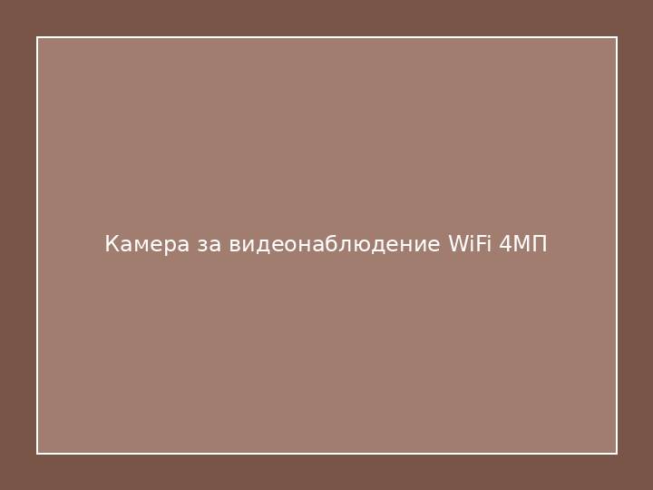 Камера за видеонаблюдение WiFi 4МП