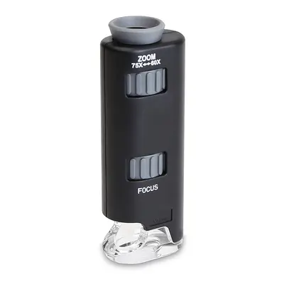 Мини джобен микроскоп LEUCHTTURM -60X 100X с LED подсветка