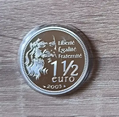 Франция 1½ евро 2003 г. 500 години Мона Лиза