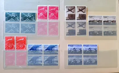 България 1940 Въздушна поща Изгледи пълна серия карета MNH